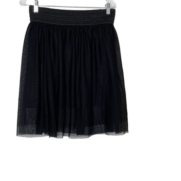 Bcx black mini skirt. Full shape with elastic waistband. Size L - Picture 2 of 4